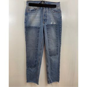 Urban Outfitters BDG Slim Straight  High Rise Patchwork Jeans  100% Cotton 26